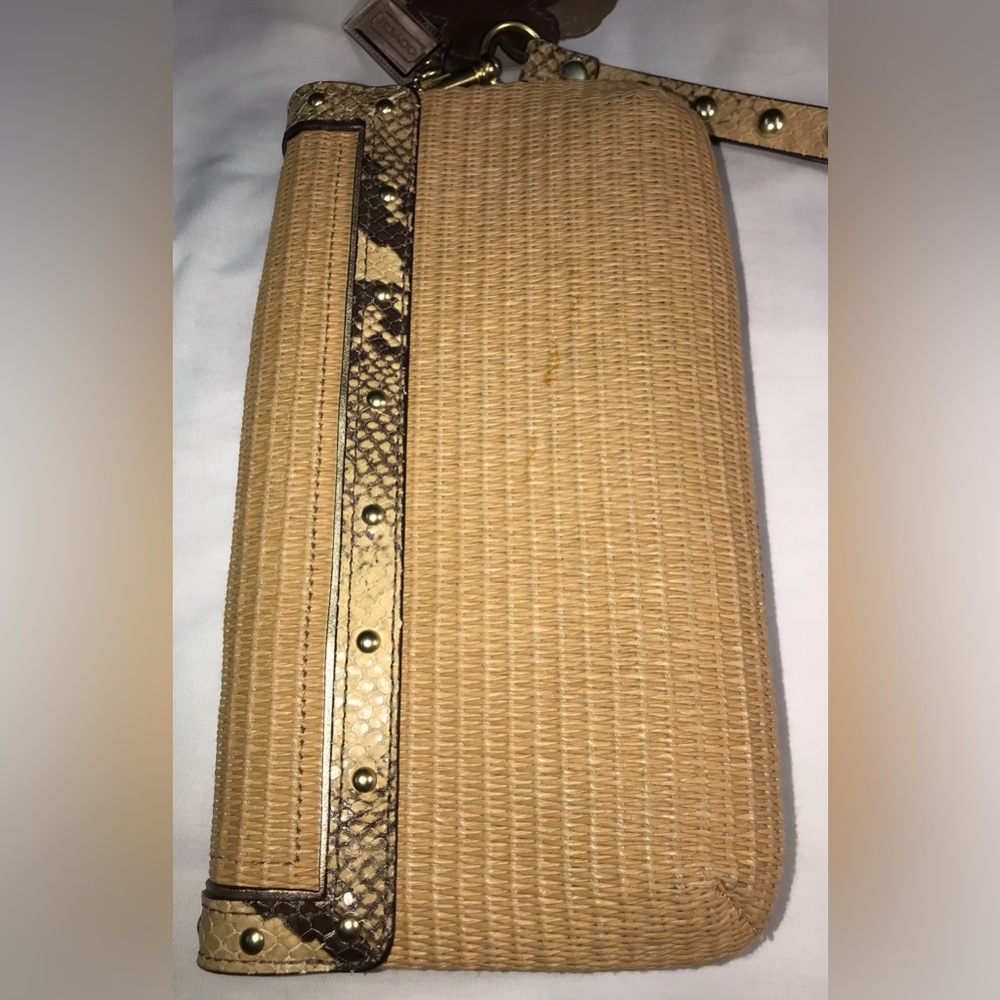 Coach Straw Python Clutch - Picture 11 of 15